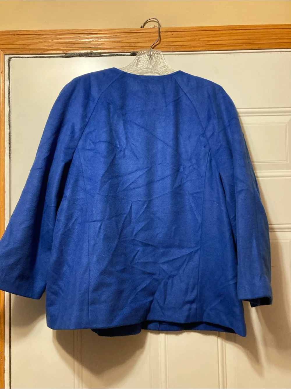 Harve Bernard Cobalt Blue‎ Open-Front Collarless Jacket